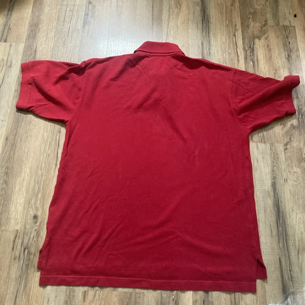 Polo Ralph Lauren Polo Shirt Red Size M Pony 100% Cotton Preppy Men's Vintage